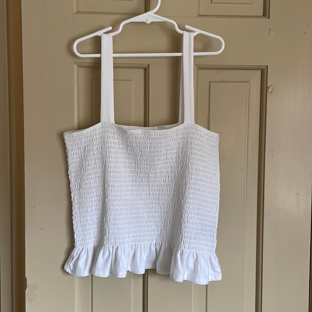 White H&M crop top